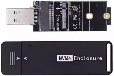 Адаптер Бокс Cy 9754981 8867-k M.2 Nvme Ssd Usb 3.1 Gen2 10gbp To Nvme Pci-e M-key Черен