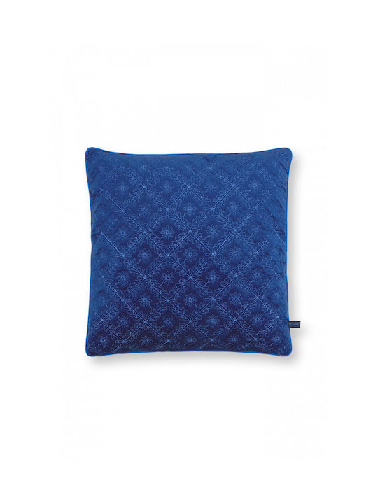 PiP Studio Sofa Cushion from Velvet Dark Blue 50x50cm.