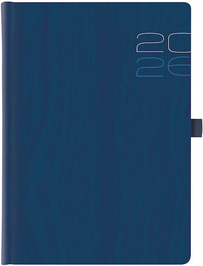 Θεοφύλακτος Ημερήσιο Ημερολόγιο Woodline Flat 2026 Blue 17x24 696e6.d77