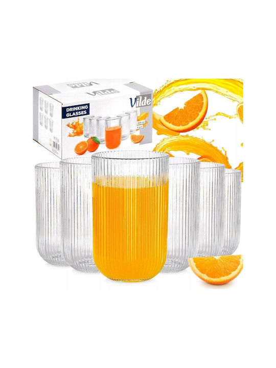 Vilde Set of Glasses Water made of Glass 400ml 6pcs