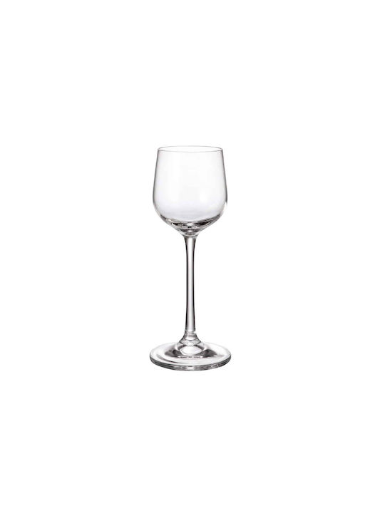 Crystal Bohemia Set of Glasses Liqueur/Ouzo / Shooters made of Crystal Stemmed 6pcs