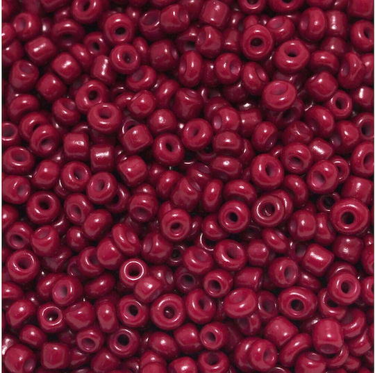 Glas Perlen Rokaï Rote Rosé 3mm 100 Gramm