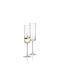 Yuk Set of Glasses Champagne / White Wine made of Glass Stemmed 6pcs