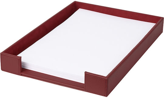 Vnc Exclusive New Leather A4 In-Tray Burgundy