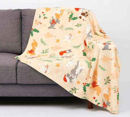 ForHome Κουβέρτα Fleece Μονή 160x220εκ. Πολύχρωμη