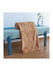 Chios Hellas Samtige Doppelbettdecke 200x240cm Braun 35245-Kaefe