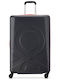 Delsey Paris X Benetton Large Travel Suitcase Hard Black with 4 Wheels Height 76cm
