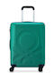 Delsey Paris X Benetton Cabin Travel Suitcase Hard Green with 4 Wheels Height 55cm