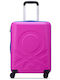 Delsey Paris X Benetton Cabin Travel Suitcase Hard Pink with 4 Wheels Height 55cm
