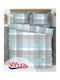 Vanora Duvet Cover Set Cotton Double with 2 Pillowcases & 1 Sheet 200x220 Square