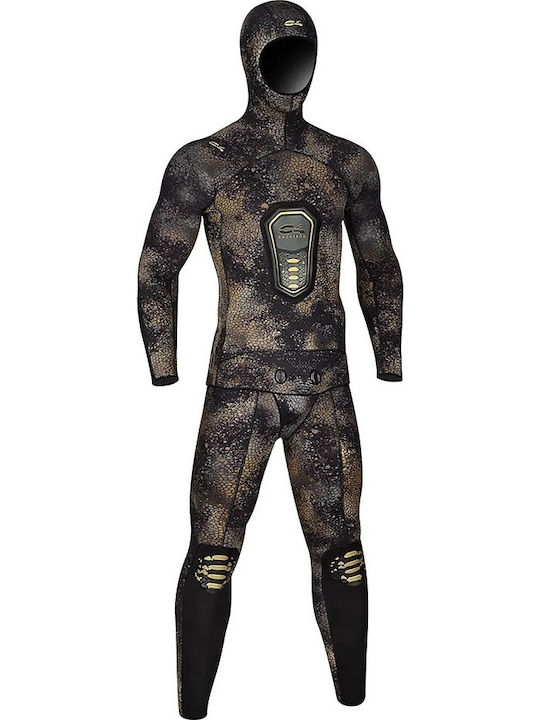C4 Skin Med Divisible Wetsuit Shaved for Speargun Camouflage 7mm