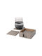 VNC Wooden Coasters Gray 10.5x10.5cm 6 Pieces
