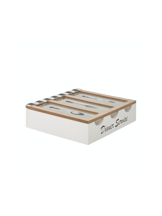 Uncle George Drawer Dividers Wooden in White Colour 23x26x7cm