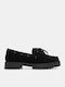Leather Women's Loafers in Black Color