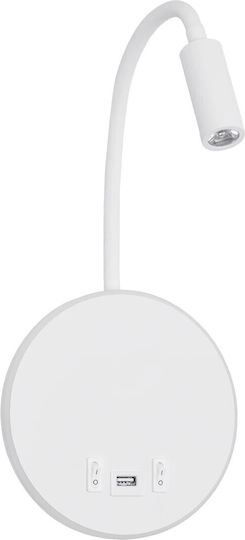 GloboStar Goose Monos LED Alb Cald Spot în Culoare Alb