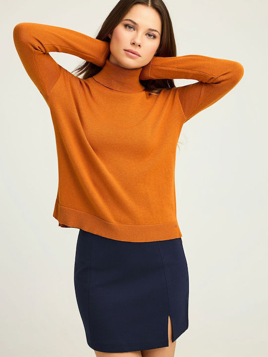 Funky Buddha Women's Sweater Cotton Turtleneck ...
