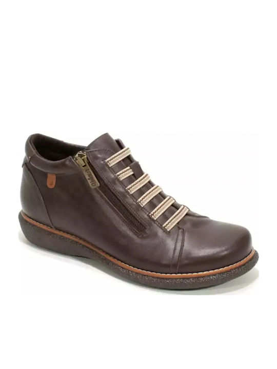 Valeria’s Leder Stiefeletten Damen Braun