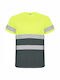 Roly Reflektierendes Kurzärmeliges Unisex Arbeitshemden und T-Shirts Arbeitshemd Delta Kode 9310 Lead Fluoryellow S