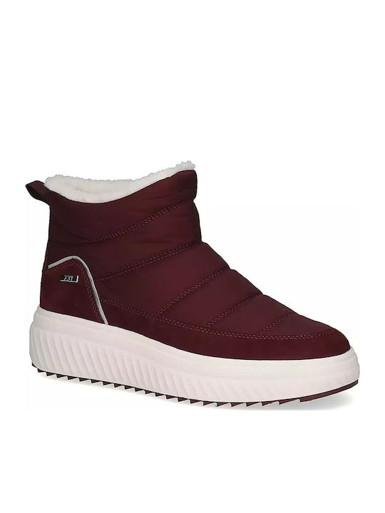 Stiefeletten Damen Burgundisch