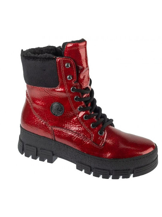 Women's Ankle Boots from Patent Leather Red