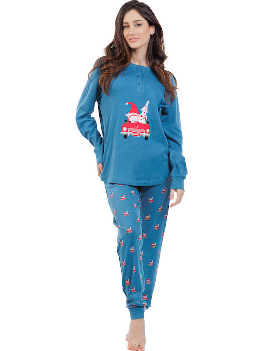 MEI Winter Women's Pyjama Set Petrol Blue 802590