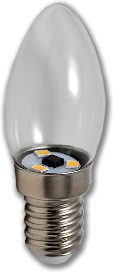 Λαμπακι Νυκτος Led E14 0.5w 360° Φαναρακια Εικονοστασια 2 Τεμαχια Θερμο Λευκο 3000k Wl-e14-0 5wx2