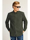 Long Sleeve Corduroy Shirt in a Regular Fit Hunter Green