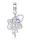 Charm Animal Din Argint Lila