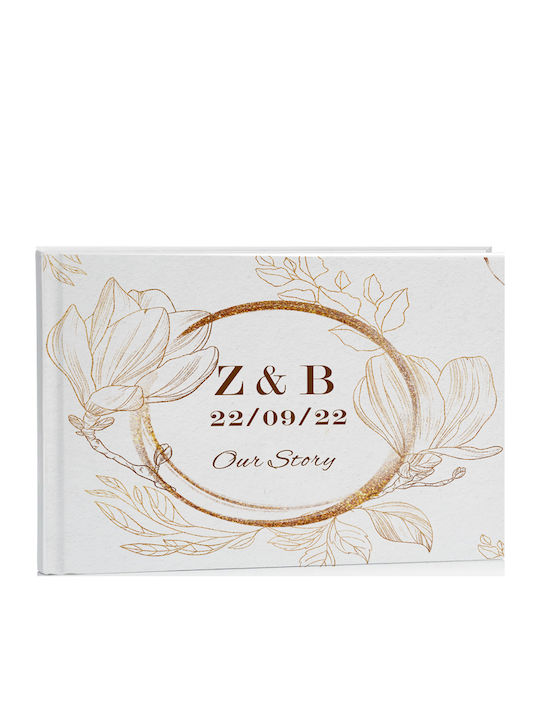 Wedding Wish Book Gold Peony 27 X 21 Cm D15010 Bal-d15010-paionia