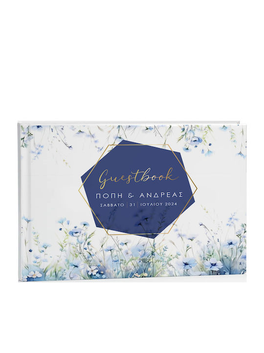 Wedding Wish Book Dusty Blue 27 X 21 Cm D15010 Bal-d15010-dusty-blue