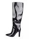 Patent Leather High Heel Women's Boots Black