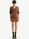 Leder Mini Rock Camel