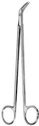 Angled Sharp Medical Scissors Vascular 16cm