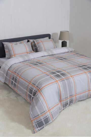 Naf Naf Duvet Cover Set Single with Pillowcase 165x245 Summit Andes Orange