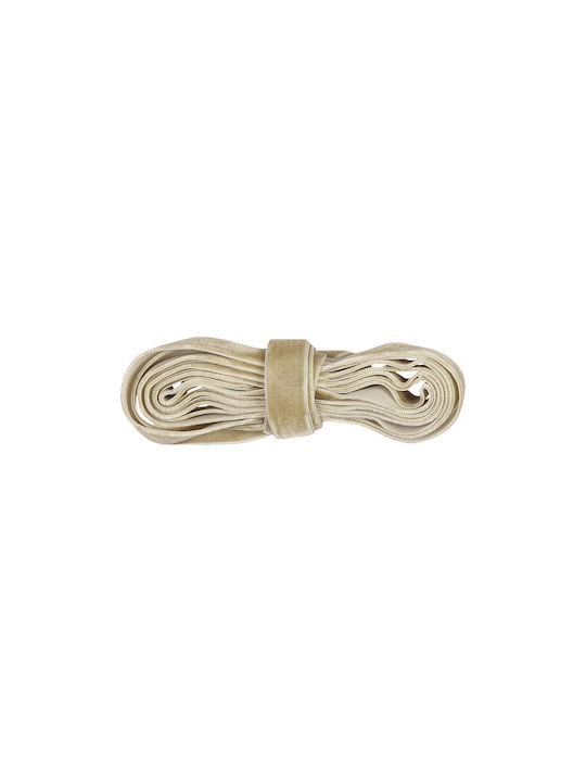 Bergal Velvet Beige Laces 16 Mm Wide Velvet Shoelaces Beige
