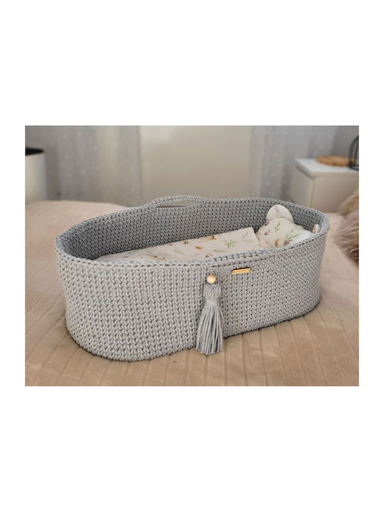 My Sweet Baby Moses Basket with Stand Gray