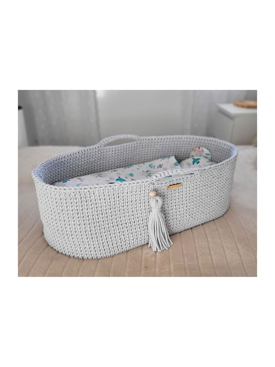 My Sweet Baby Moses Basket with Stand Gray