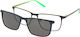 Solano Cl 10163e Men's Eyeglass Frame Polarized Clip-on Metal Black 57 Mm