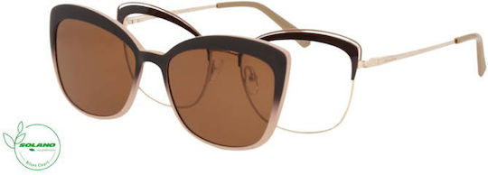 Solano Cl 10149c Ochelari de Vedere Pentru Femei Cu Prindere Polarizată Metalice Culoare Auriu 54 Mm