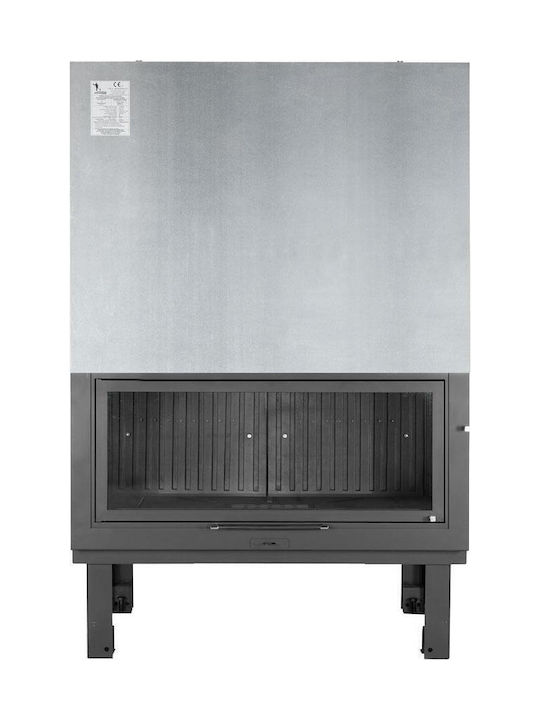 CHytiria Misailidi Eco T-115 Wood Fireplace Insert with See-Through Window 27kW Closed Expansion Tank