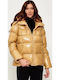 Eleodoro Caban Women's Short Lifestyle Jacket for Winter Caramelo