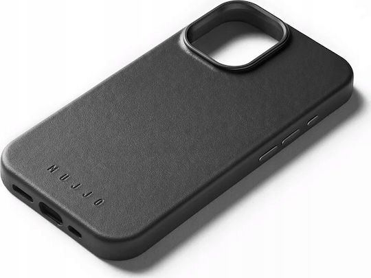 Mujjo Back Cover Leather Black (iPhone 16)