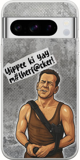 Epic Quotes Yippee Ki Yay Google Pixel 8 Pro 5g Flexible Tpu Διάφανη Σιλικόνη