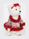 Eurolamp Christmas Figure Bear Burgundy Height 23cm