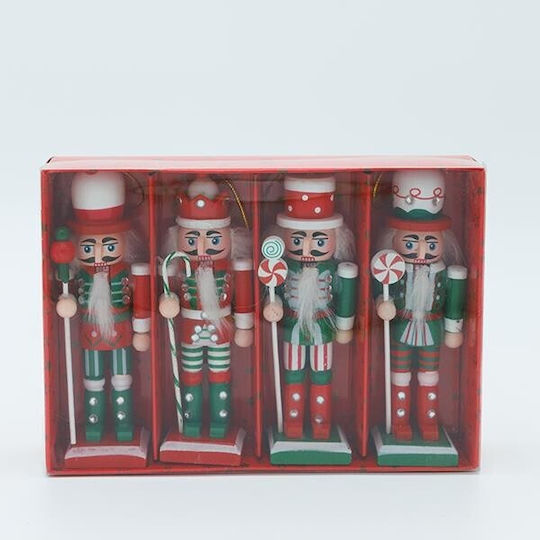 Висящ Nutcracker Украса Многоцветен 5x13бр Комплект 4бр