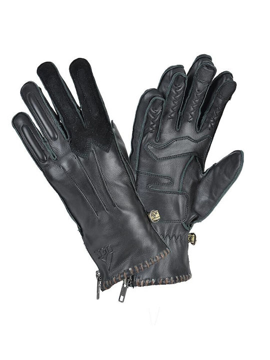 ByCity Winter Women's Motorcycle Gloves Leather Black