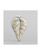 Hängendes Ornament Blatt Glas Grün mit Glitzer 7x11.5cm Set 4Stück