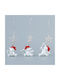 Hängendes Ornament Bär Acryl Weiß mit Glitzer 6x9.8cm Set 6Stück