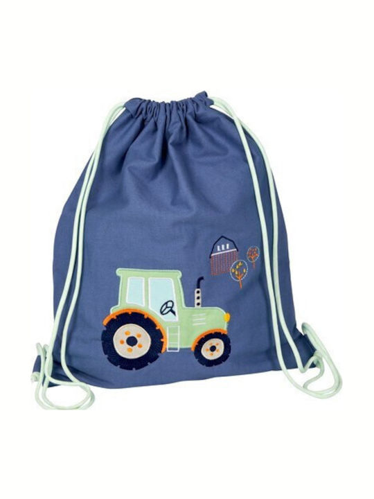 Die Spiegelburg Tractor Kids Bag Pouch Bag Blue 38x32cm