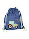 Die Spiegelburg Tractor Kids Bag Pouch Bag Blue 38x32cm